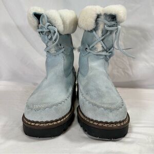 Blondo Light Blue Winter Boots with Shearling